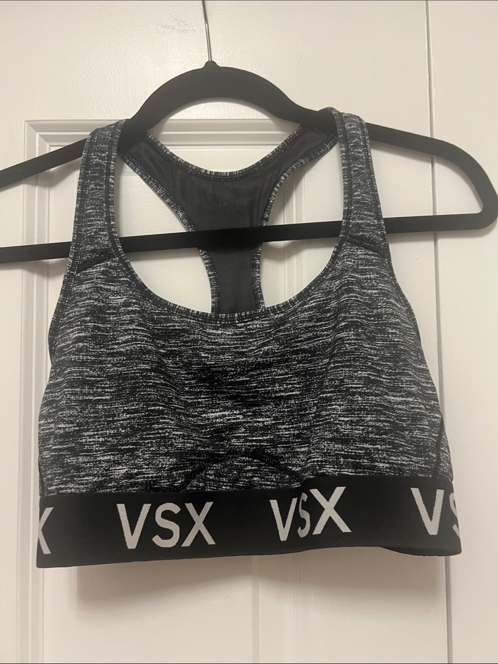 VSX Black Heather Racerback Sports Bra